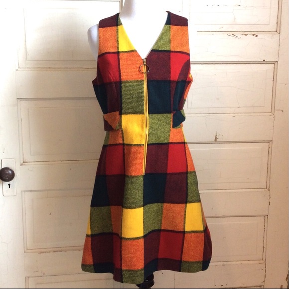 Vintage Dresses & Skirts - Vintage 1960's Joseph Magnin Colorblock Dress